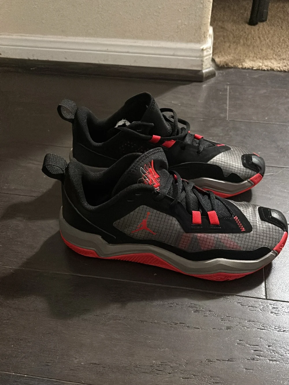 Air Jordan One Take 4 Black/Red Sneakers Size 8.5 Men